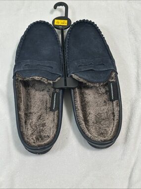 👒 NWT M&S Thermowarmth Leather Slippers House Shoes